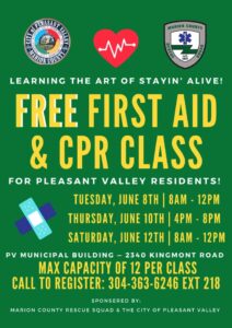 "Free" First Aid & CPR Classes for PV Residents @ City Hall (Municipal Bldg)